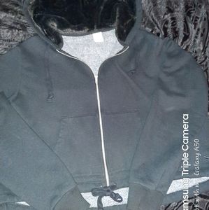 XL Black Fleeced Hoodie